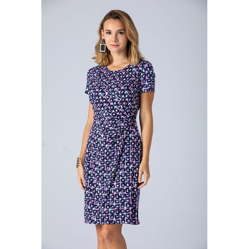 

Women s Print Cheongsam Dress Chubby Girl Slim Looking Casual Short Sleeve Short sleeve style 2XL