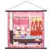 Maeda Dyeing Co. Ltd. Pink 53 X 56 Cm Shikisai Fabric Furoshiki Tapestry Hina