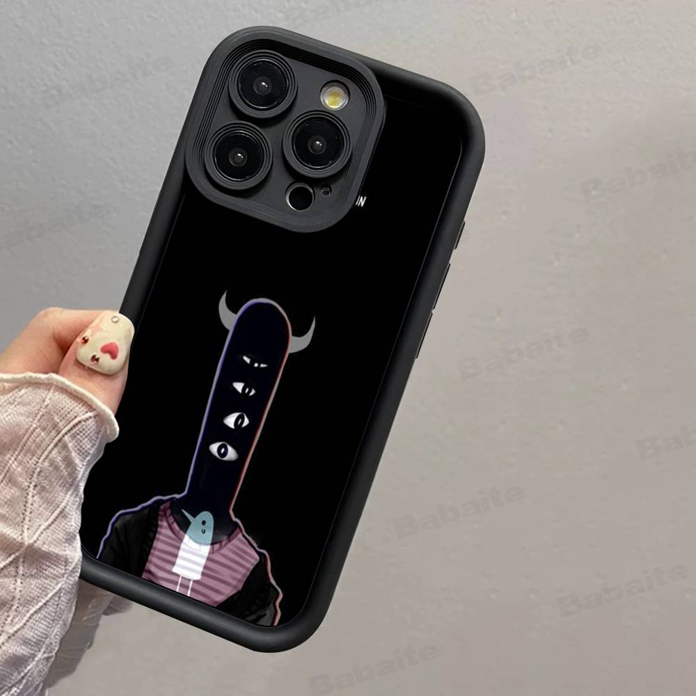 

Cartoon Goodnight P-Punpun Silicone Soft Phone Case For IPhone 17 16 14 13 12 11 15 Pro Max Plus Air Cover iPhone 14 plus
