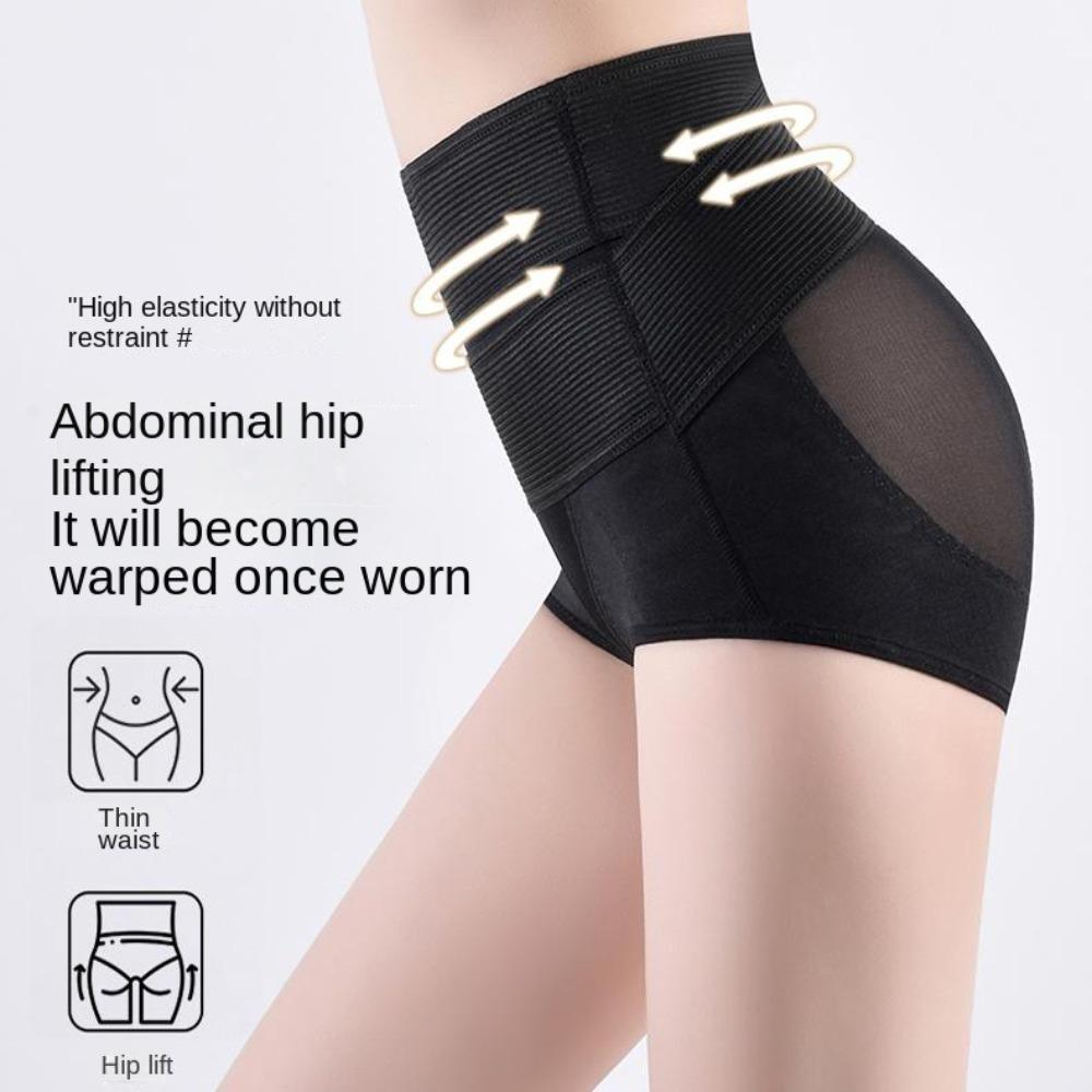 

High Waist Butt Lifter Briefs Mesh Slimming Underpants Lingerie Postpartum Body Shapers Female M телесный