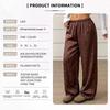Women's Spring/Summer Leopard Print High-Waist Wide-Leg Pajama Pants - Stylish, Lightweight, and Versatile for Home or Out