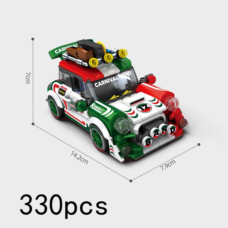 Mini Speed Cooper Super Race Stadt Freund Rennwagen Modell Bausteine Shop Miniatursteine Mädchen Technik Weihnachtsgeschenk