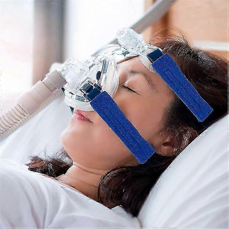Mjuka CPAP-remsskydd, Ansiktsdynor för komfort, 12x9cm, Blå, Förpackning med 4