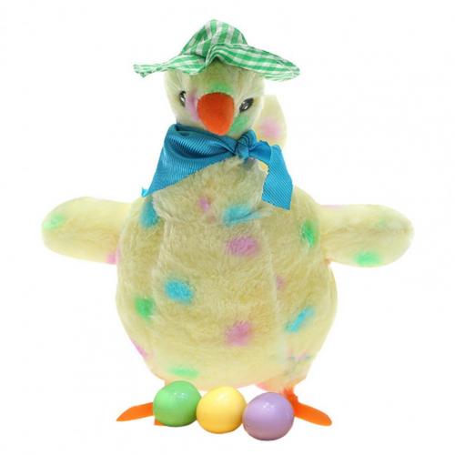 Kids Toy Hen Laying Eggs Toy Vivid Expression Vibrant Color Kids Toy Lays Egg Hen Toy with Music Home Decor жёлтый