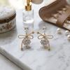Stud Earrings Crystal Zircon Earrings Drip Bowknot Earrings Sweet Rhinestone Pendant Earrings  Gift