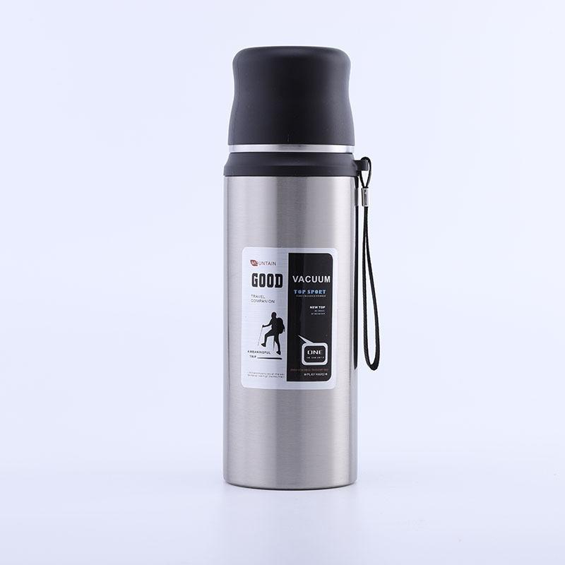 Water Bottle101 Stainless Steel Liner Thermos Cup Kettle One-click Press Elastic Cover Water Cup Large Capacity Outdoor