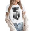 Women's Fashion Casual Printed Short Sleeve Round Neck Pullover Tops