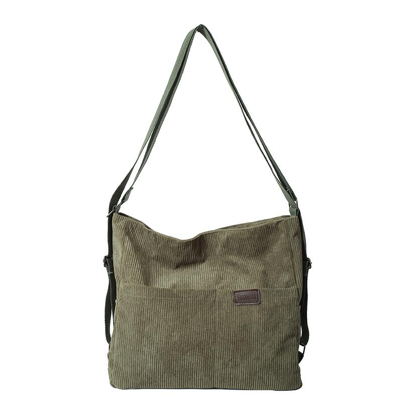 

Casual commuter tote bag 2024 early spring new fashionable simple underarm bag Korean version of the texture small backpack messenger bag зелений