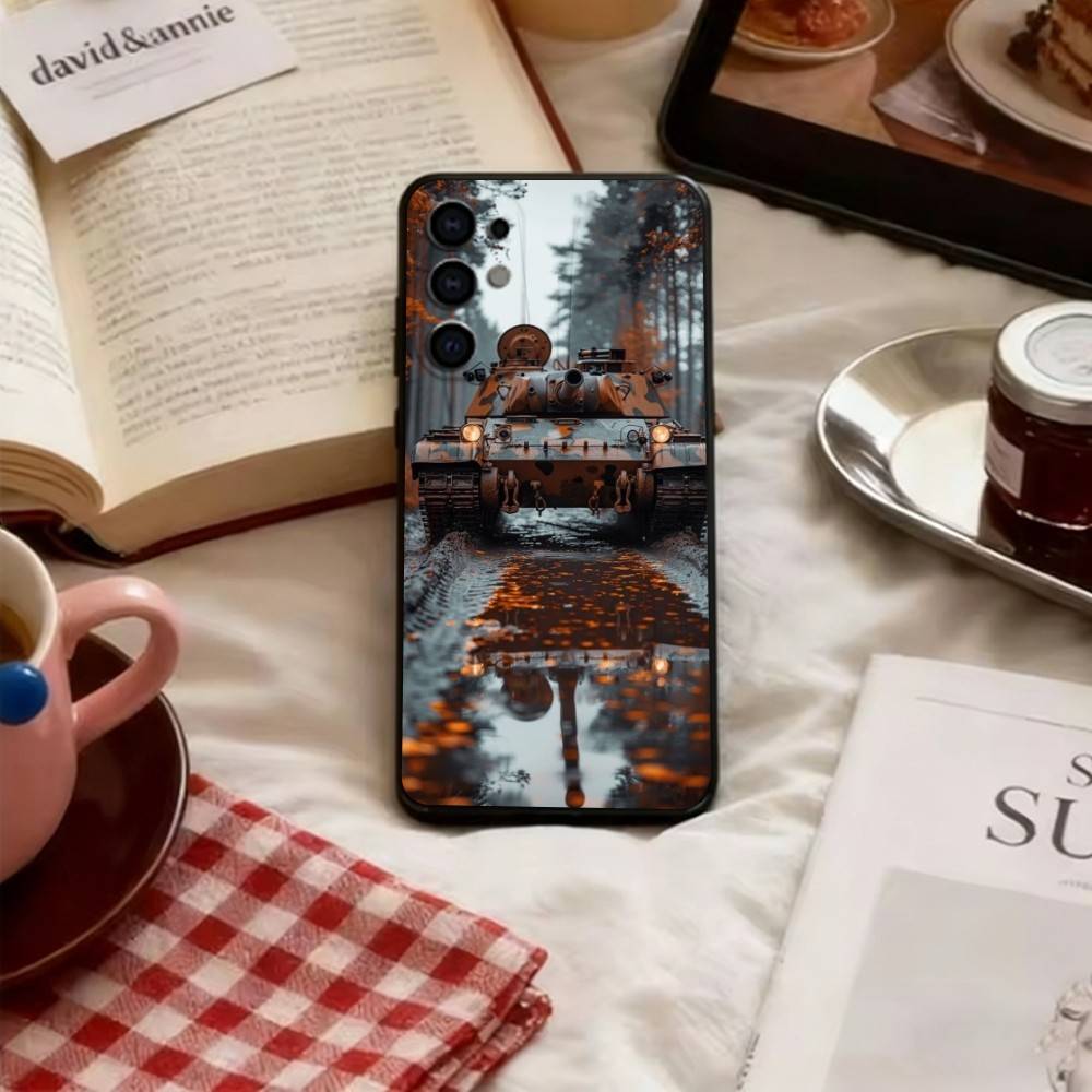 Heavy tank Phone Case For Samsung S25,S24,S21,S22,S23,S30,Ultra,S20,Plus,Fe,Lite,Note,10,Soft Black Cover