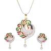 Designer Peacock Pendant Set with Chain