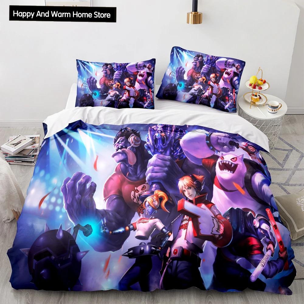 3D Print League Of Heroes Bedding Collection Single Twin Full Queen King Size Game Anime Bed Collection Aldult Boys Bedroom Duvet Cover Collections