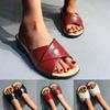 Zehenfreie Sommerschuhe, Hausschuhe, Sandalen, Keilsandalen, modische Damen-Strand- und Hausschuhe mit weicher Polsterung