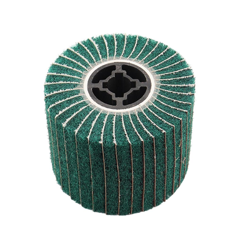 Non-woven Wire Drawing Polishing Burnishing Wheel Stainless Steel Core Wire Polishing Wheel Flap Brush for Metal/Aluminum/Copper Surface Treatments