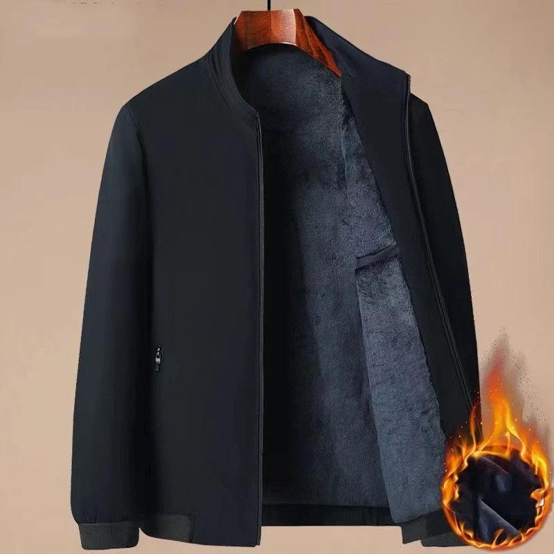 

Чоловіча зимова тепла та плюшева товста куртка XXL чорний