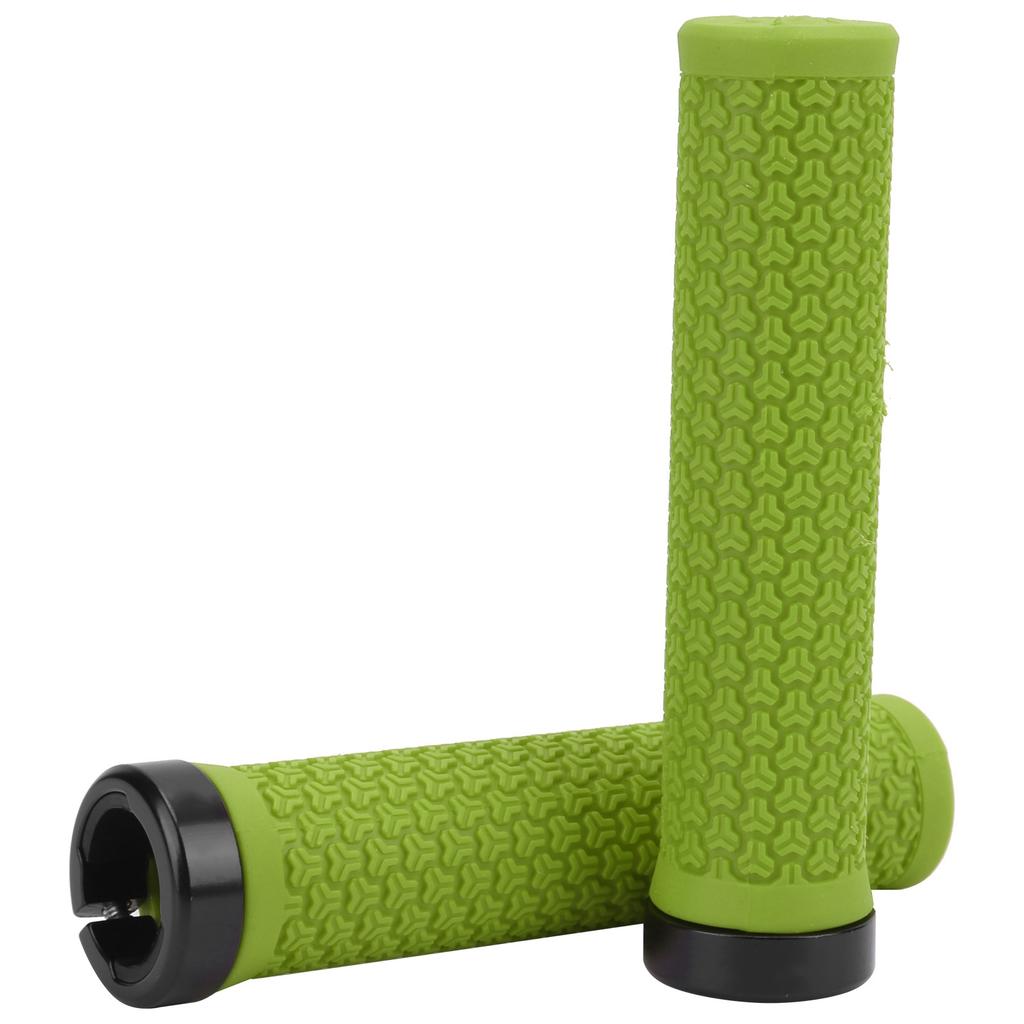 ZTTO Ghidon Bicicletă Montană Mânere cu Blocare Unică Mânere Bicicletă Cauciuc Absorbant de Șocuri Verde