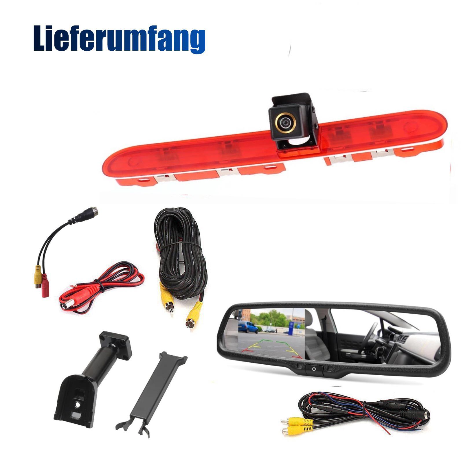 4.3-inch Rearview Mirror Monitor & Reversing Camera for Toyota Proace, Citroen, Peugeot