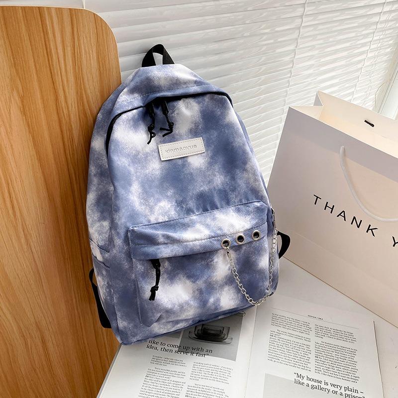 Large Capacity Schoolbag Women's Bag Versatile High School College Student Backpack Junior High School Student Tie-dye Travel Backpack