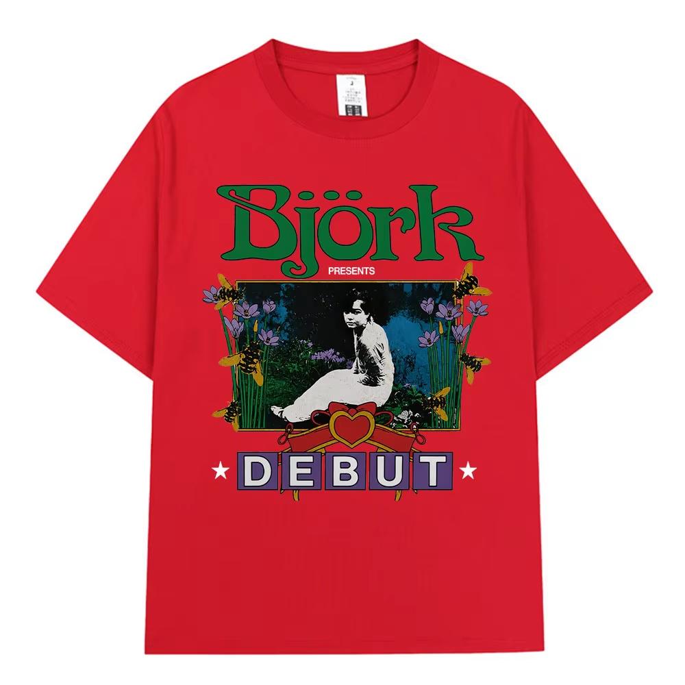 2026 New Bjork Debut Album Merch Graphic‑Print Unisex Short‑Sleeve T‑Shirt, Vintage Fashion Casual Street‑Wear Top