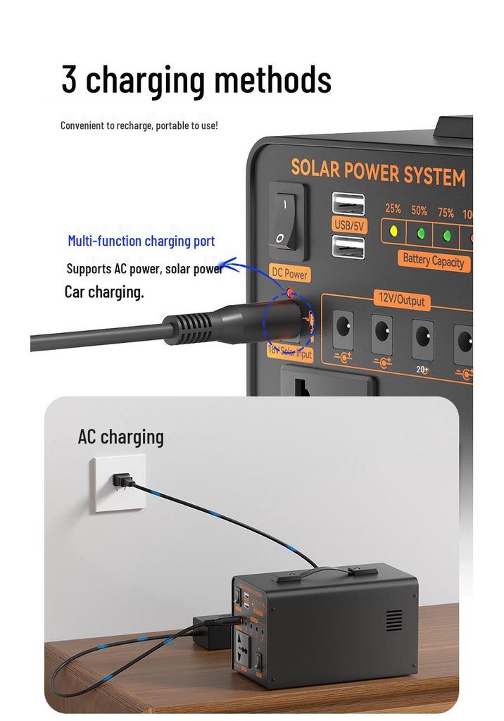 Portable Solar-Powered Camping & Emergency Energy Storage System