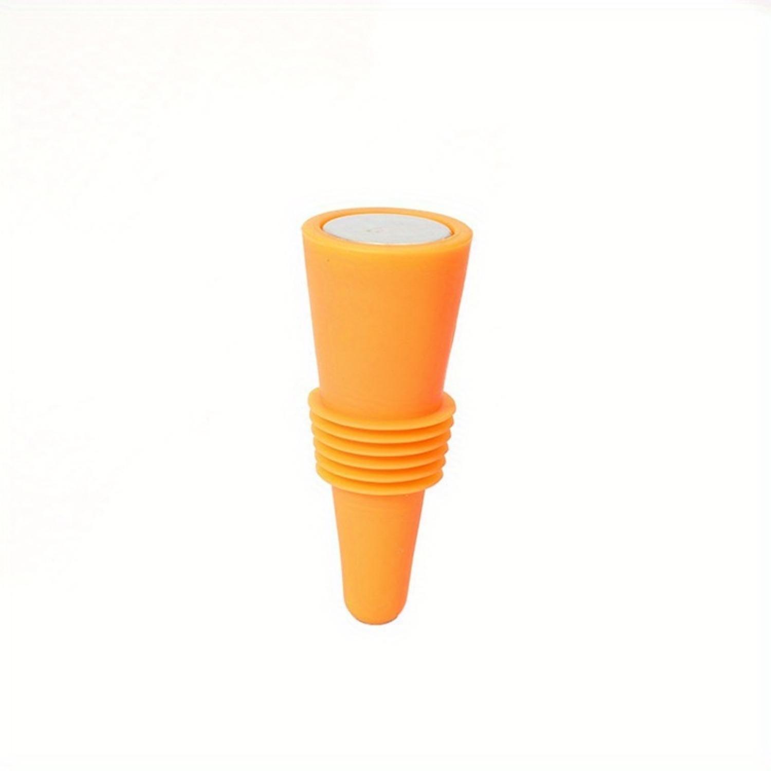 

1 шт. Премиум-герметичная силиконовая пробка для винных бутылок для виски, шампанского и пива. Идеальный аксессуар для кухонного бара оранжевый