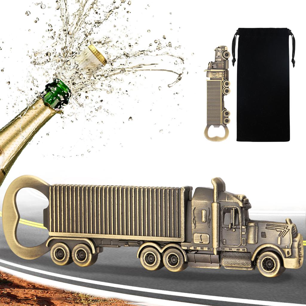 LKKCHER LKW Bier Soda Flaschenöffner Geschenke für Männer Retro Exquisiter Korkenzieher Perfektes Geschenk für LKW-Fahrer Freund Geschenk