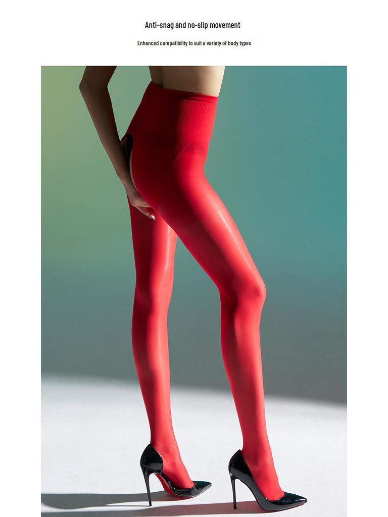 Damskie legginsy wyszczuplające Tall: Przedłużone, bezolejowe, cienkie czarne rajstopy na wiosnę i jesień 2024