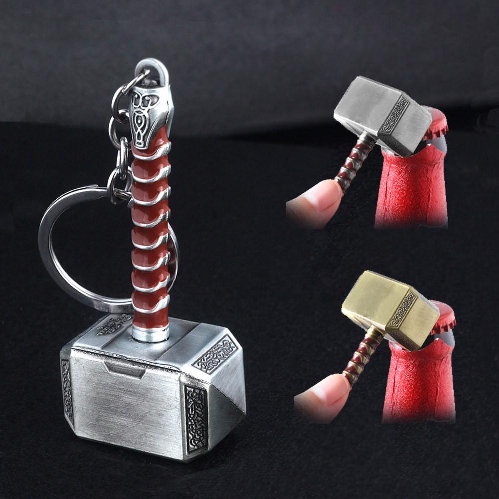 Thor Hammer Keychain With Zinc Alloy Bottle Opener For Gift Souvenirs