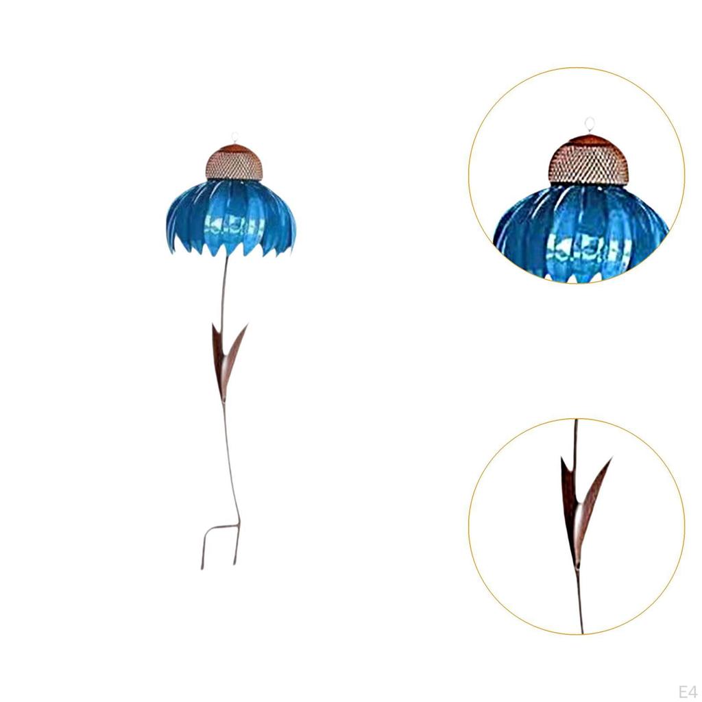 Bird Feeder Hummingbird Nut Flower Garden Stake for Patio Deck Courtyard