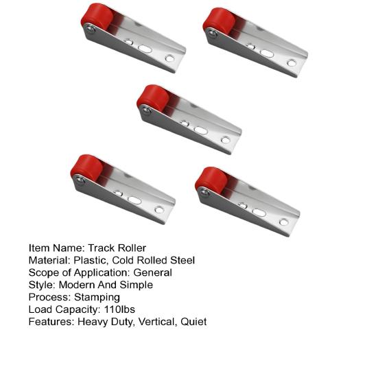 3/4/5 Pcs Vertical Track Roller Up to 110lbs Sliding Door Bottom Guide Roller Quiet