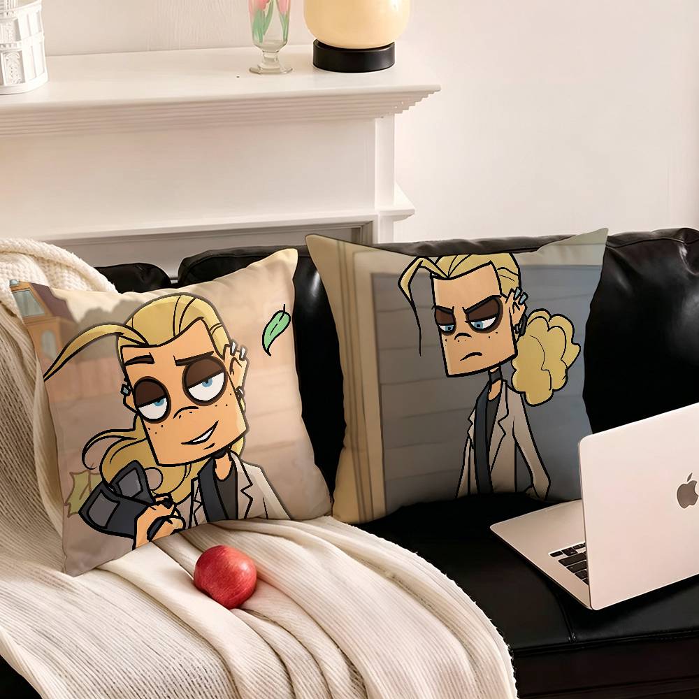 1pc Cool Art M-etal Family D-ee Pillow Case Fashion Square Pillowcase Bedroom Sofa Room Ins Decoration Leisure