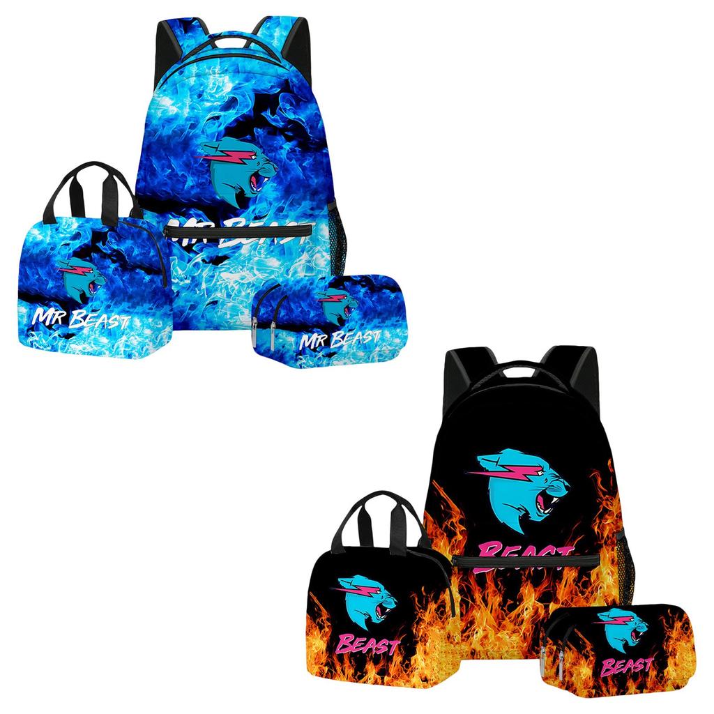 Anime Peripheral Casual Backpack Student Backpack, Back-to-school  Gift, School Bag, Lunch Bag, Pencil Bag Three-piece Set