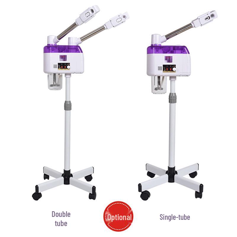 Doppelrohr Gesichtsbedampfer & Feuchtigkeitsspender: Kalt-/Heißnebel Sauerstoffinjektor für die häusliche Schönheitspflege.