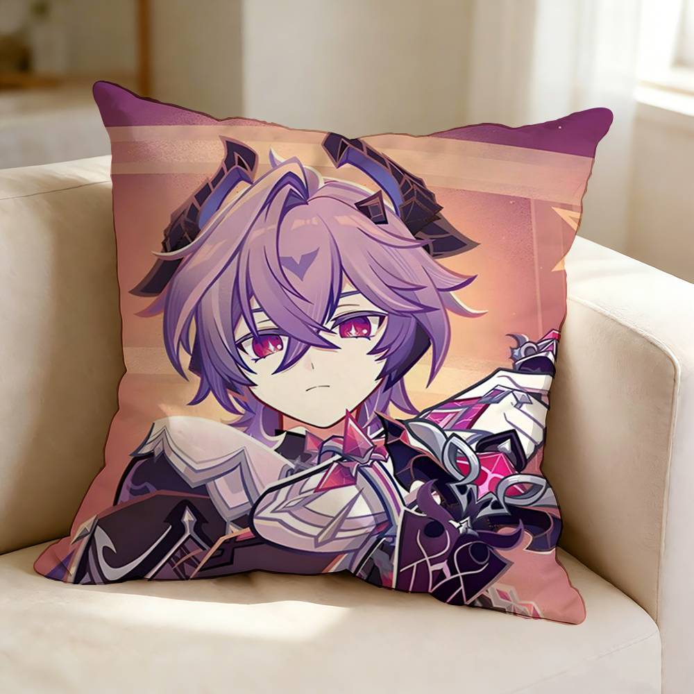 BOSS Durin Genshin Impact Square DoubleSided printed Pillow Case Bedroom Bedside Pillow Sofa Cushion Cover