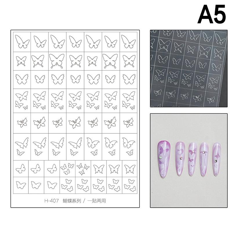 

Nail Art Hollow Out Sticker, Star, Butterfly, Love, Adhesive Template, Stamp Stickers, Decoration Sticker, Nail Charm