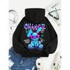 Trendy Rabbit Cartoons Print Sweatshirt Female Fashion All-Match Street Hoody Crewneck Casual Hoodies Pullover Oversize Clothing