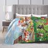 Czech Cartoon Krtek Mole Warm Cozy Blankets For Home Decor  Print Throw Blanket Winter Camping Flannel Bedspread