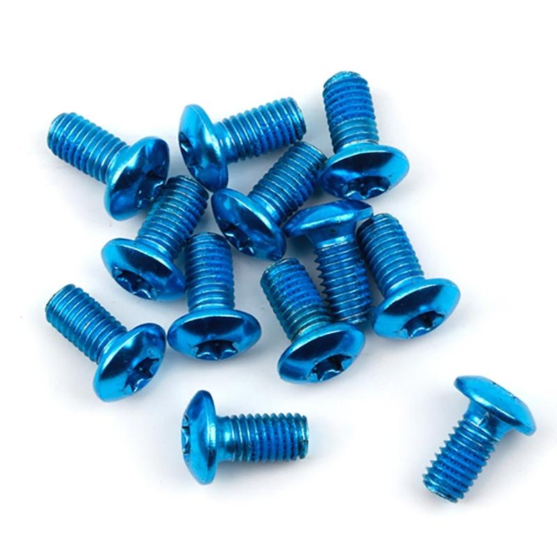 12pcs/Box Mountain Bike Disc Brake Rotor Bolts T25 Alloy Steel Disc Brake Screws for Your Mountain Bike for Repair Shops