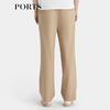 PORTS Women's Walnut Brown Straight-Leg Casual Pants