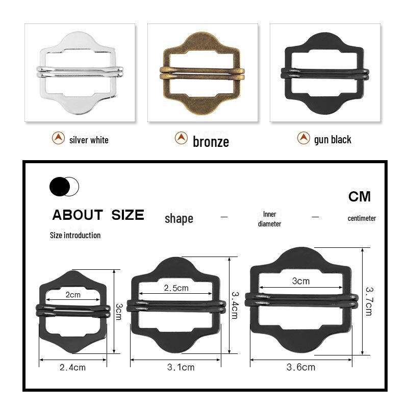 Unisex Metalowa Japońska Klamra Trójstopniowa do Regulacji Garniturów i Ogrodniczek