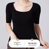 Fengxun Women's 100% Wool Square Neck Knit Top
