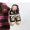 Thick-soled Rad Small Canvas Shoes Increase the Height of Autumn Women's Versatile New Breathable Casual Students