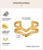 Stylish Wave Cuff Bangle for Women, Chunky Stainless Steel Gold Plated Bangle Bracelets Adjustable Accessories