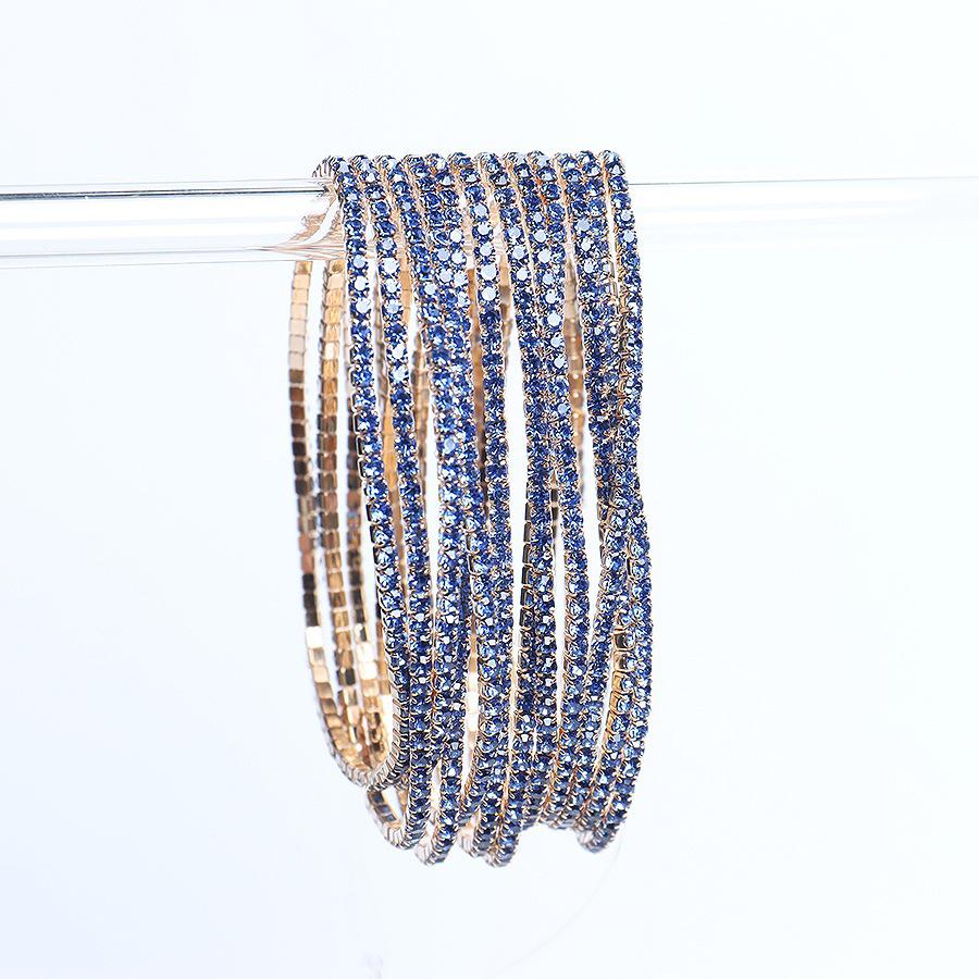5pcs Fashion Crystal Rhinestone Stretch Bracelet For Women Elastic Wristband Wedding Bracelets Daily Female Zircon Accessories