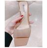 Sandaler Dame Pumps Tøfler Dame Square Toe PVC Slides Sommersko Sandaler Høye hæler