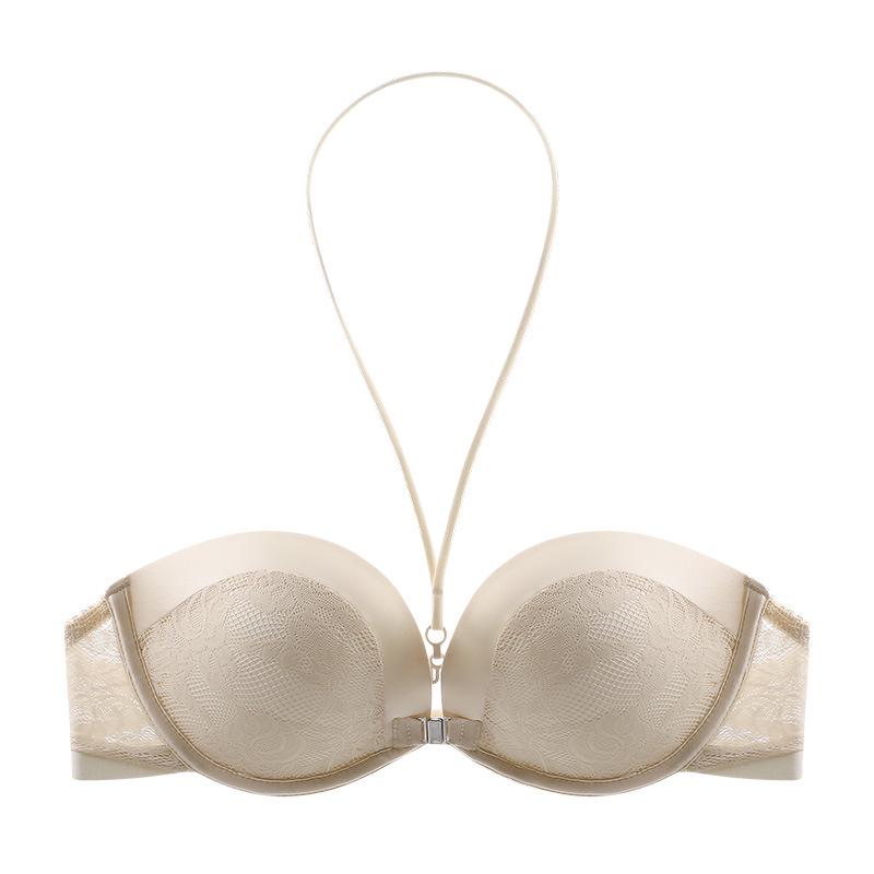 

Женский бесшовный бюстгальтер бандо пуш-ап без бретелек с застежкой спереди - Нескользящий, приподнимающий и сексуальный 38/85B