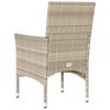 Garden Chairs with Cushions 2 Pcs Light Grey Poly Rattan