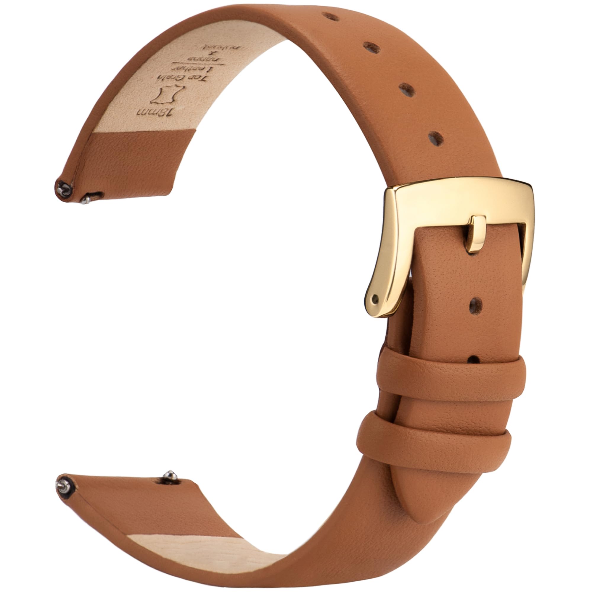 

[OTTOODY] Genuine Leather Watch Band, Watch Strap 12mm, 14mm, 16mm, 18mm, 20mm, 22mm, Elegant 18 mm