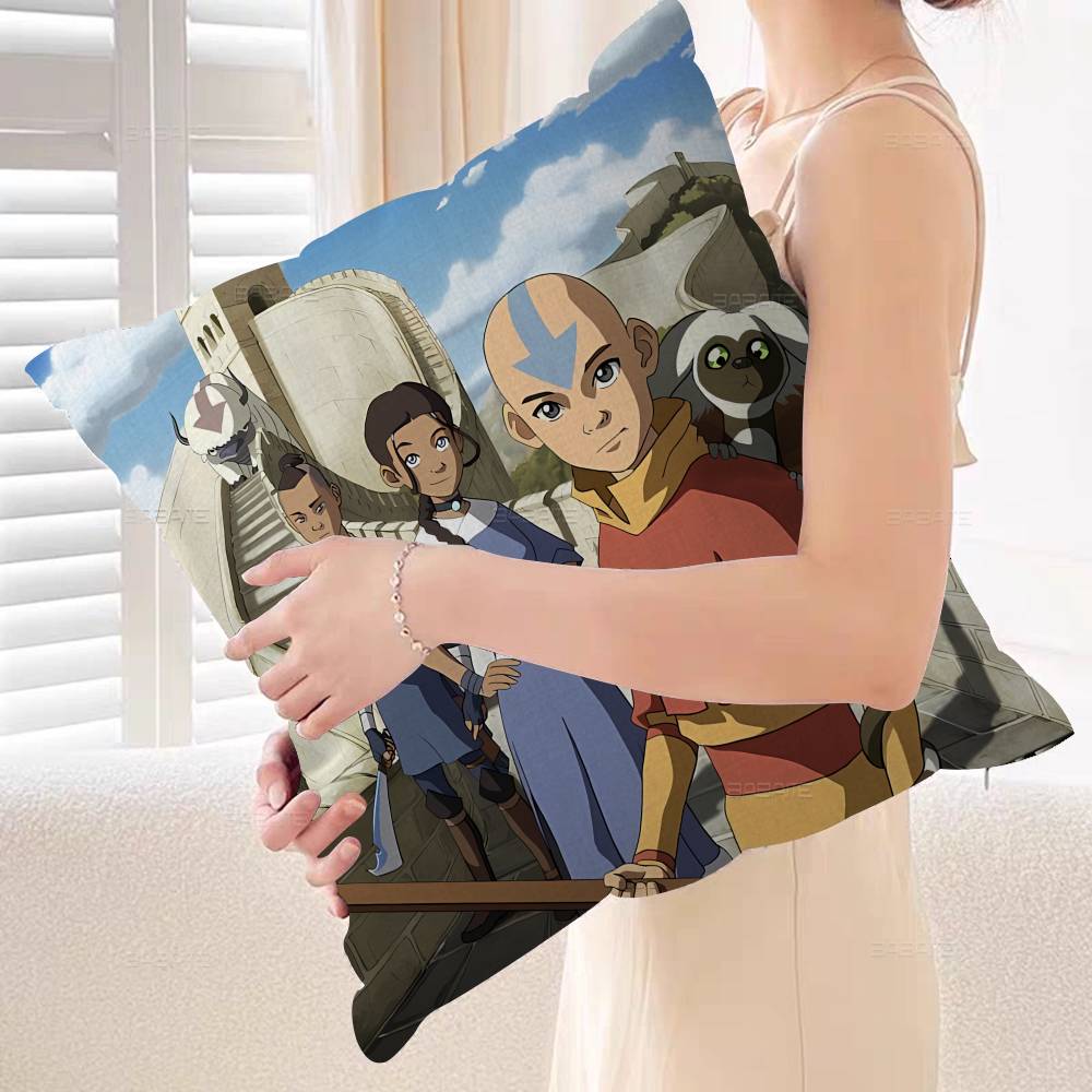 Avatar The Last Airbender Pillow Covers Cartoon Sofa Decorative Home Doublesided Printing Short Plush Cute Cushion Cover