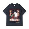 275 GSM Washed T-shirts 100% Cotton Naruto V5 Jiraiya Print Unisex Heavy Cotton T Shirt