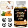 Kurkumawortel 1400 mg, Knoflookbol 500 mg, Voedingssupplement